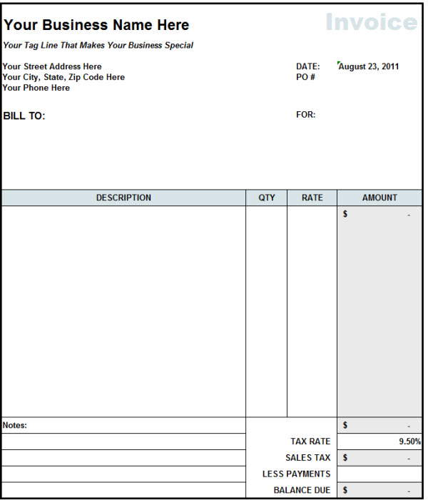 Invoice Template on Many Contractors Have Opportunities To Invest Money Wisely And Get Up