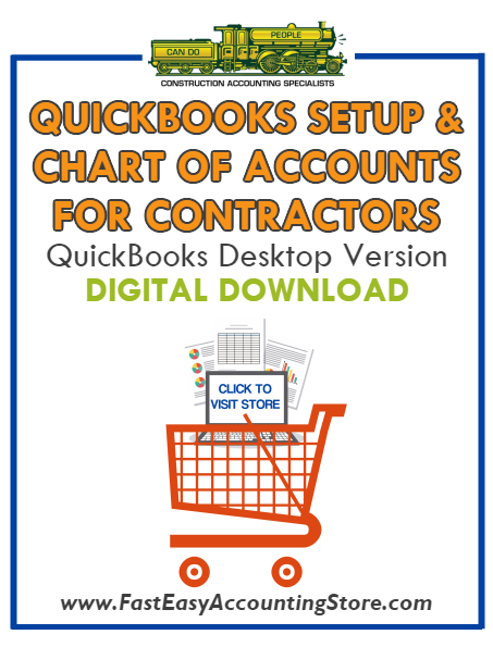 QuickBooks Chart Of Accounts Set Up General