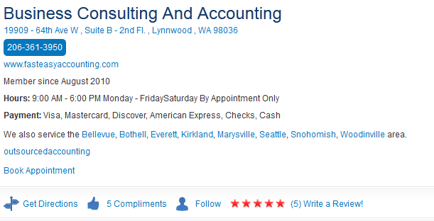 Fast Easy Accounting Merchant Circle Profile