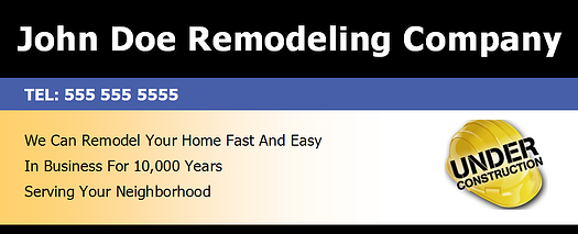 Fast Easy Accounting Contractors Bookkeeping Service Remodel Sign