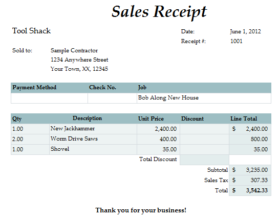 Fast Easy Accounting Bookkeeping Services Example Tools Receipt