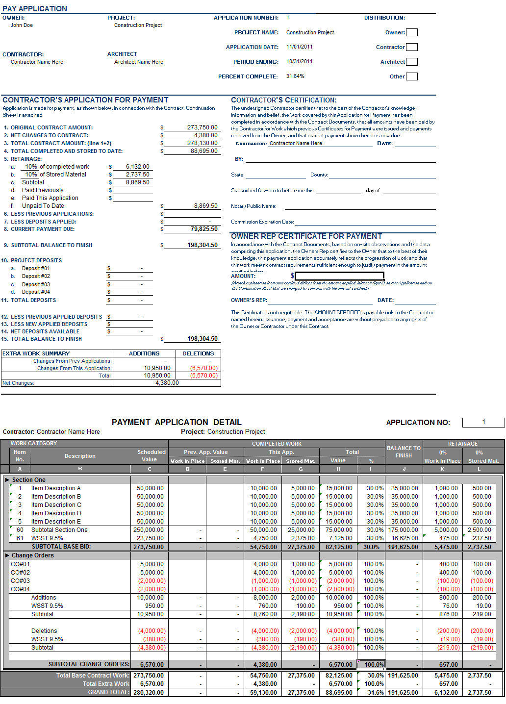 Remodel Contractor Complex Invoice Fast Easy Accounting