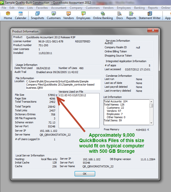 Fast Easy Accounting How To Find QuickBooks File Size