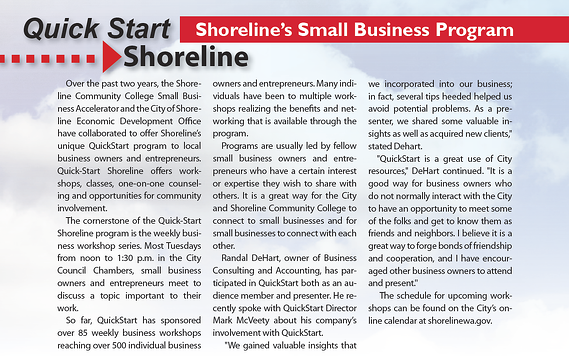 Fast Easy Accounting Randal DeHart Featured Quick Start Shoreline Small Business Program