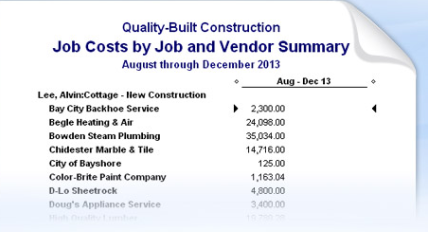 Job Costs Report