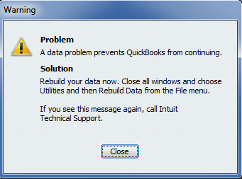 what does rebuild data in quickbooks do