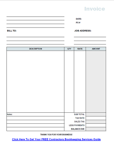 Free Invoice From Fast Easy Accounting resized 600