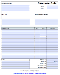 Free Contractor Purchase Order Template Pdf