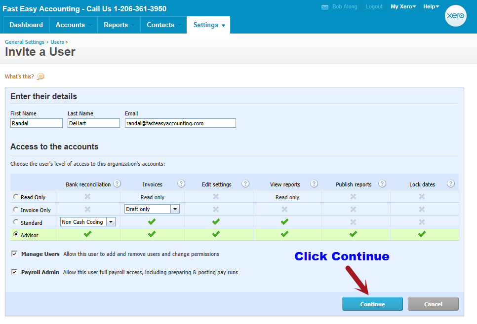 Xero Accounting Add Advisor Fast Easy Accounting 206 361 3950 Setp 06