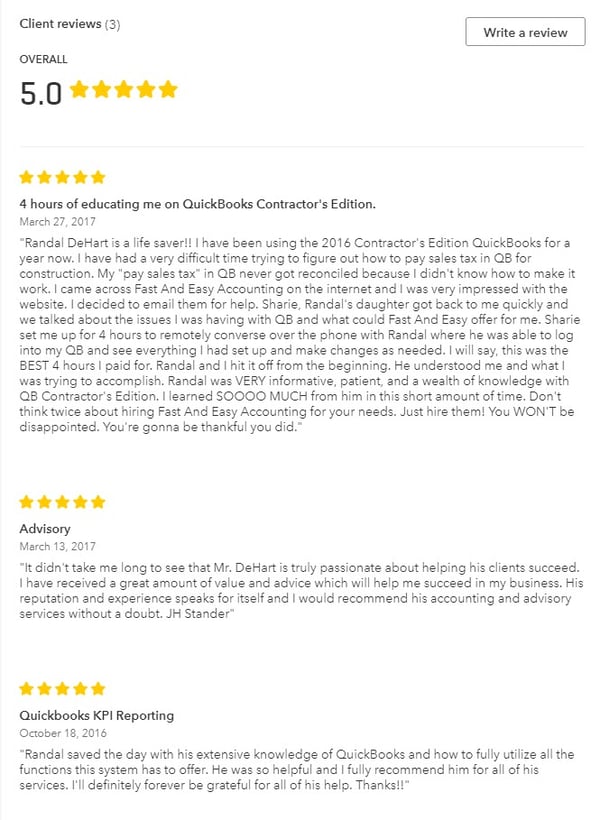 Client Reviews From Intuit