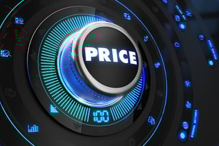 Price Controller on Black Control Console with Blue Backlight. Improvement, regulation, control or management concept..jpeg