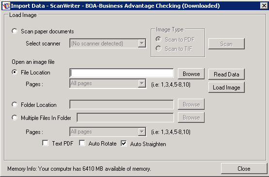 ScanWriter Import