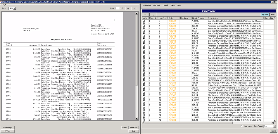 ScanWriter Imported Into QuickBooks